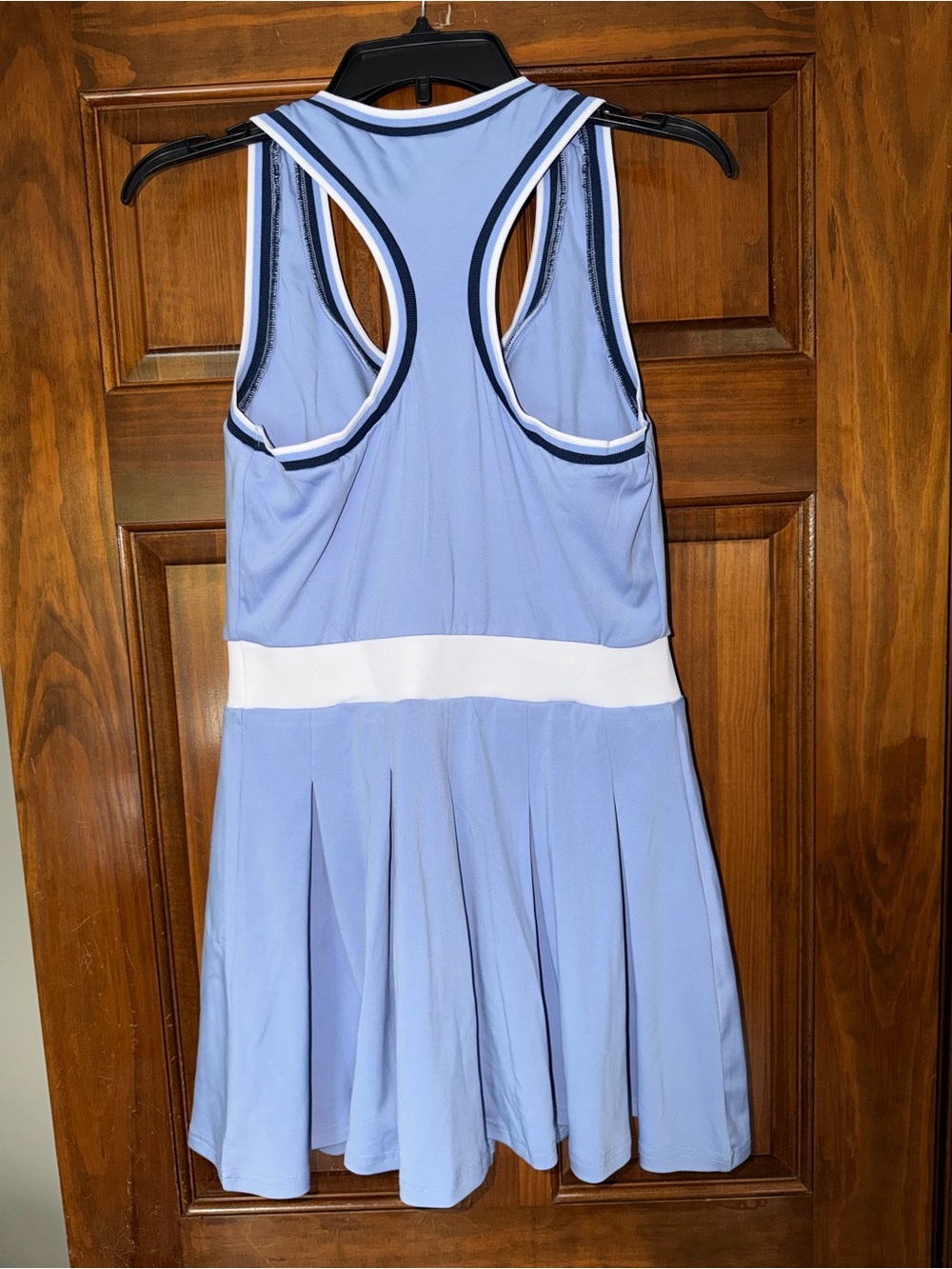 WBQ Light Blue Athletic Tennis Dress with Navy & White Trim - Picture 2 of 8
